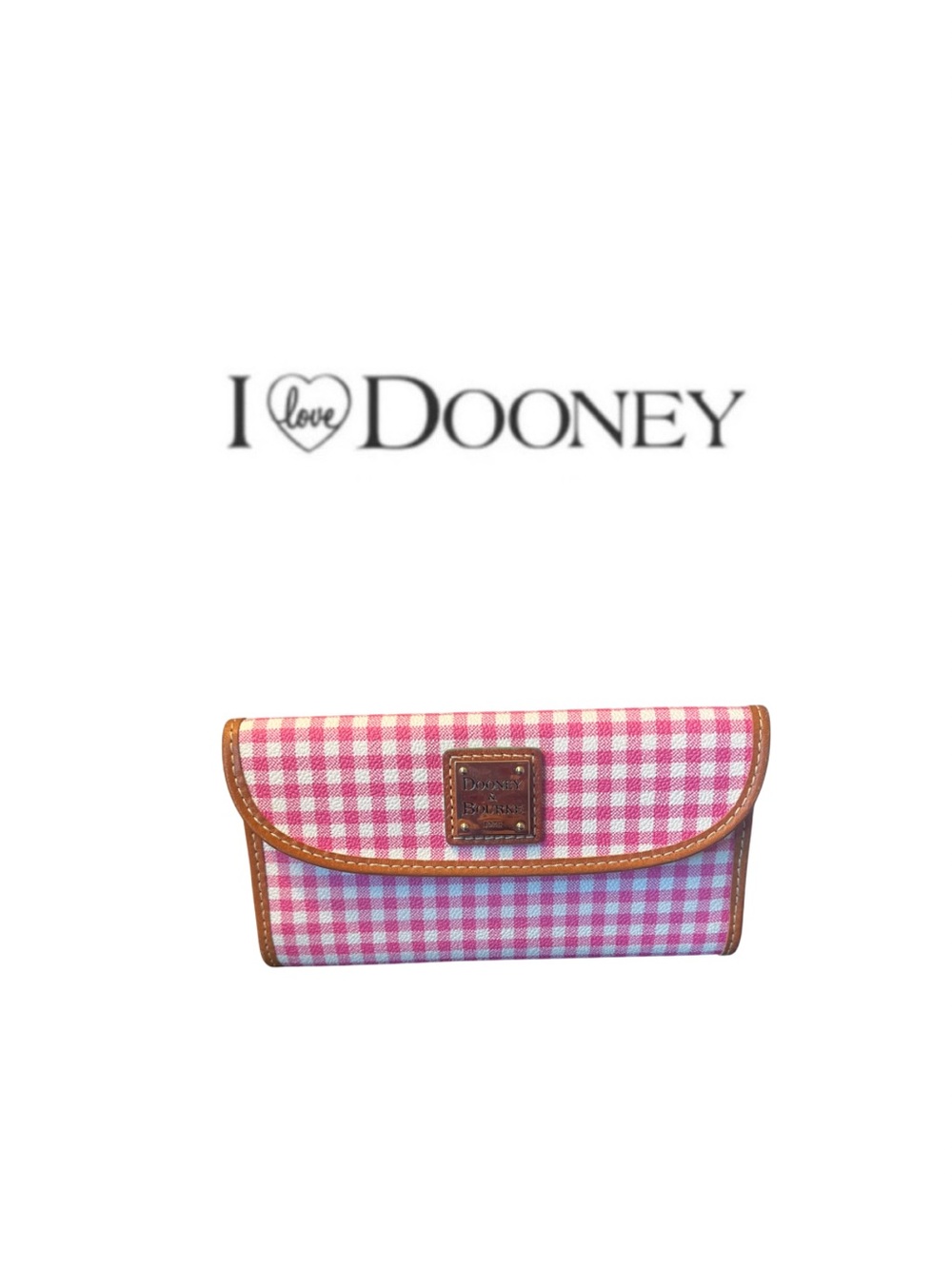 Dooney & Bourke Pink Gingham Wallet